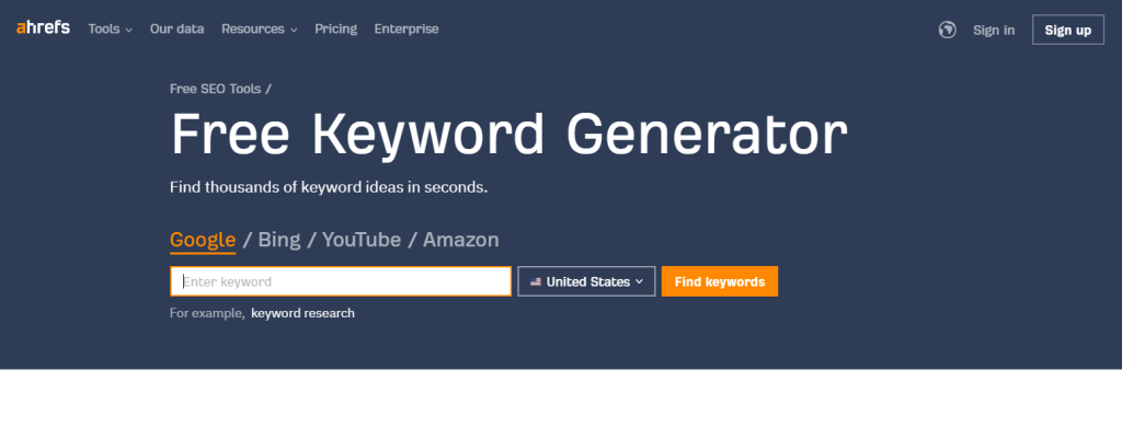 Ahrefs is used SEO toolkit that includes a keyword clustering tool and a link building