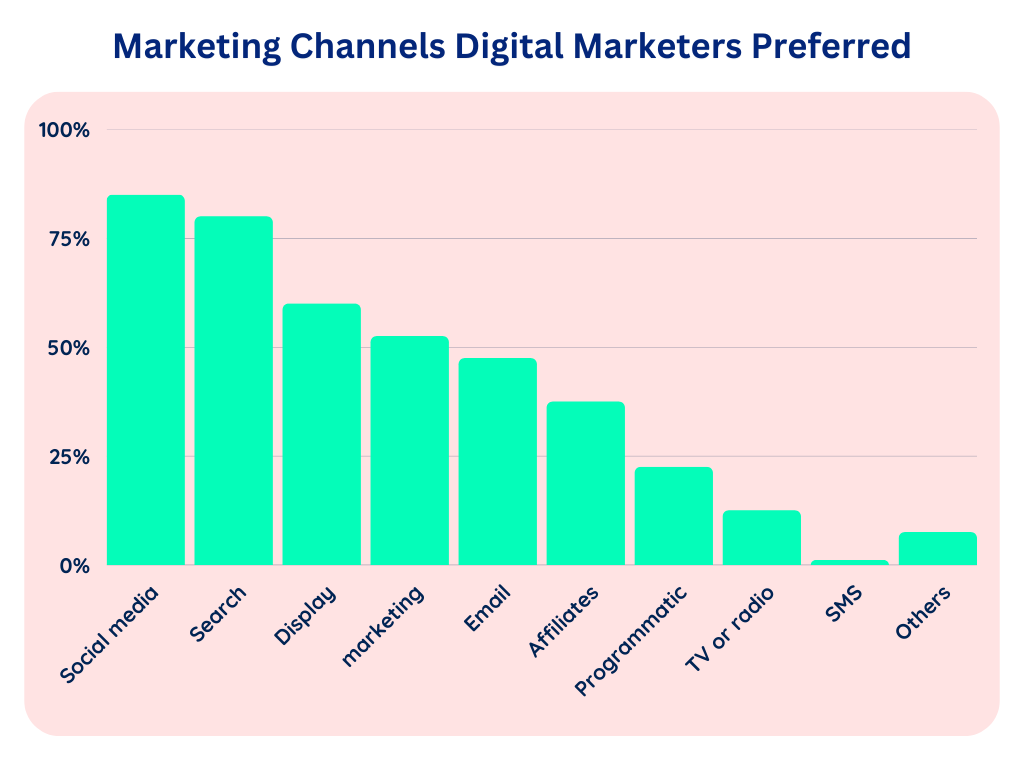 Marketing channels digital marketers preferred