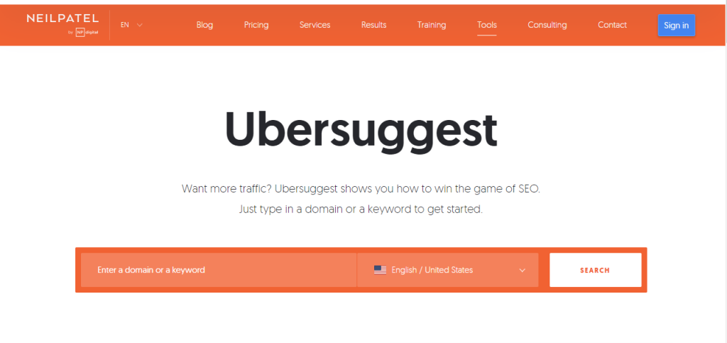 Ubersuggest is a leading keyword analysis tool that lets you understand the pattern of your competitors’ keywords and backlinks