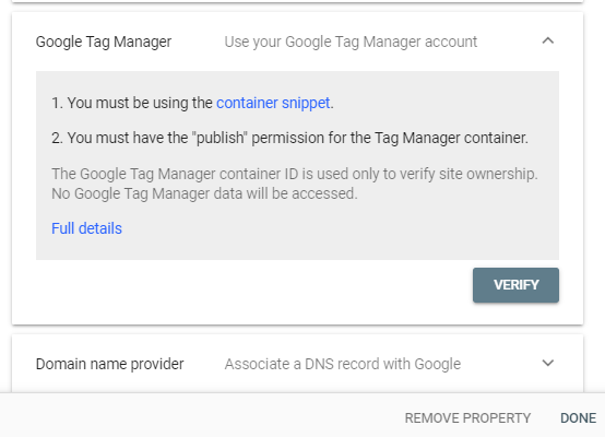 Google Tag Manager Container Snippet Code