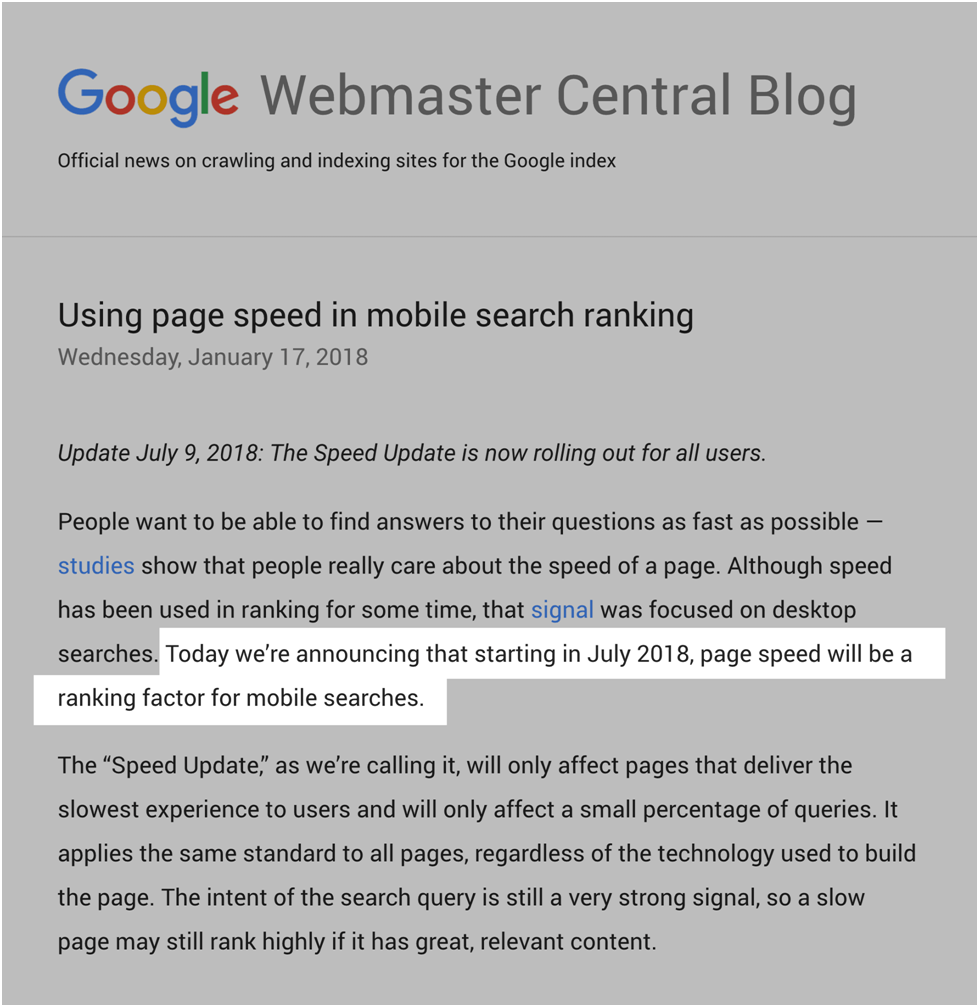 Google had earlier announced that it assesses page speed using Core Web Vitals
