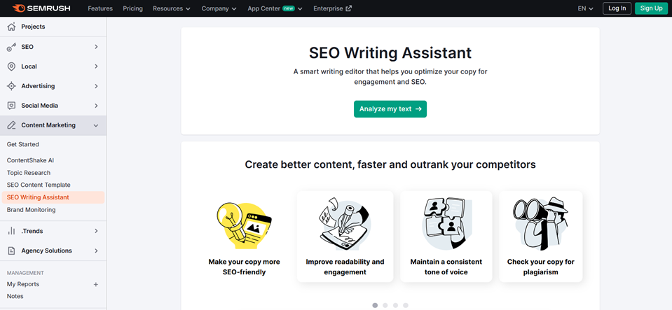 Semrush Writing Assistant (SWA)