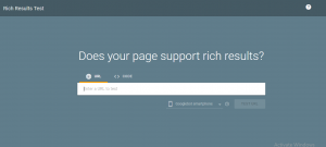 Google's rich result testing tool