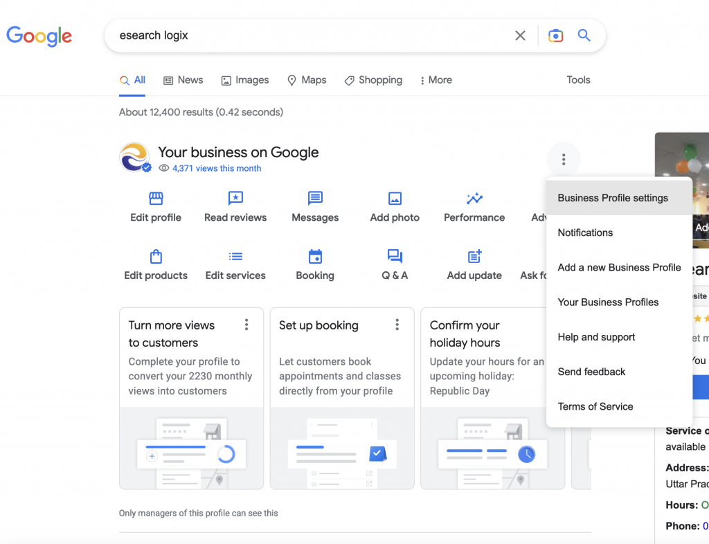 Manage Your Google Business Profile 